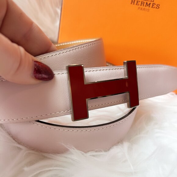 HERMES Constance Reversible  H Belt, Size 80-NEW